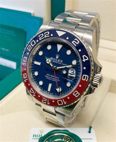 rolex pepsi 18k white gold blue dial|rolex pepsi white gold price.